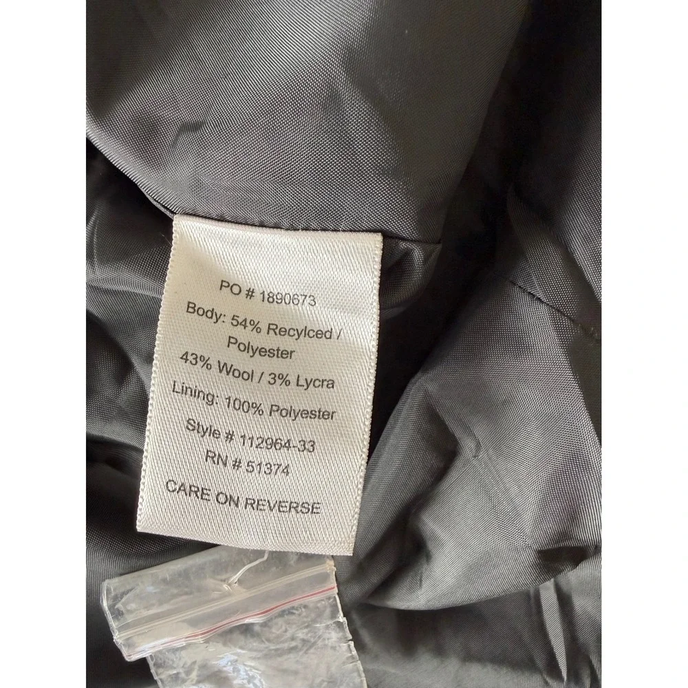 Banana Republic Men's 44L Black Pinstripe Wool Blend Sport Coat Blazer Long